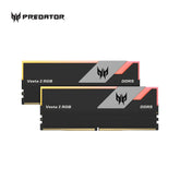 Acer Predator 64GB Kit (2x32GB) VESTA II RGB Black 黑色 BL.9BWWR.334 DDR5 6000MHz CL30 Memory AMD EXPO & Intel XMP 3.0 (RM-AV5D64B)